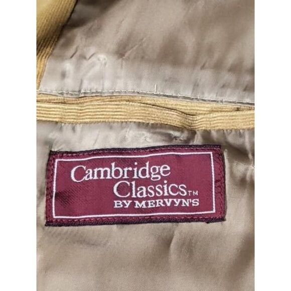 Vintage Mervyns Cambridge Classics Corduroy Blazer Men Sz 42L Tan Patch Workwear - Picture 7 of 12